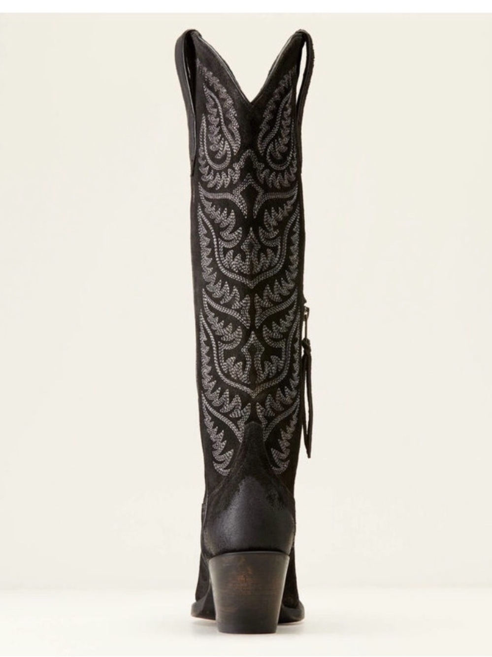NEW Ariat Black GENUINE LEATHER Suede Distressed Laramie Western TALL Boots SZ 9 - Picture 8 of 16